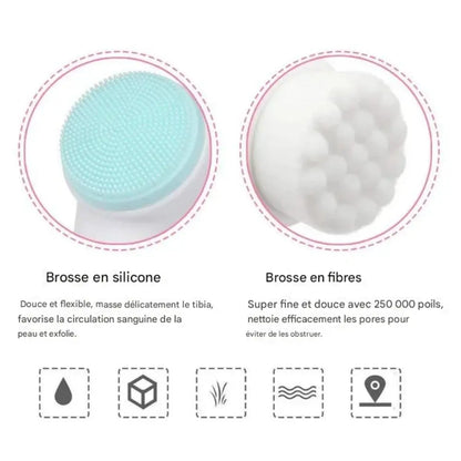 Brosse Nettoyante Double Face Rosaé